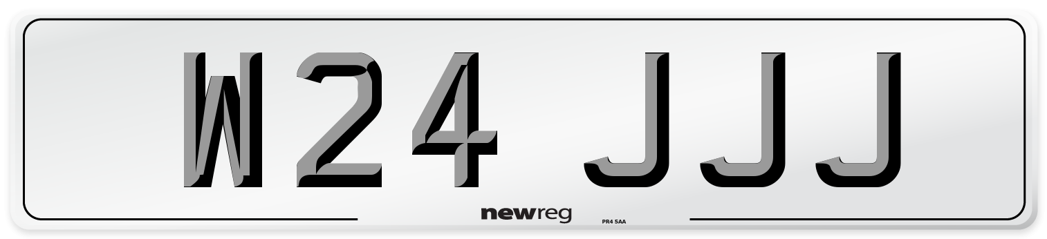 W24 JJJ Number Plate from New Reg